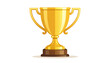 © adobe stock  - A golden trophy cup on a transparent background, symbolizing achievement and success