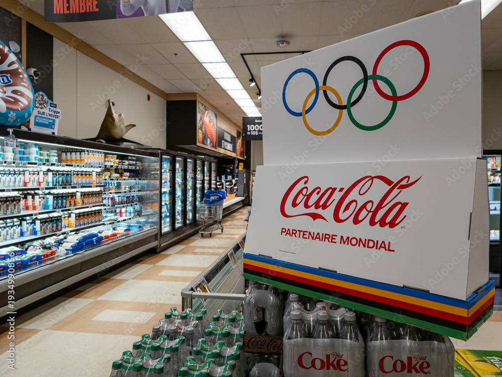 Canada, 20 February 2026 : Coca Cola Olympics Grocery Store Display ...