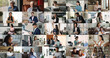 © fizkes - Different people using tablet devices for remote work, study and worldwide communication by personal and business, collage view. Diversity, integration of modern tech in our life, comfort, convenience