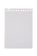 © imstock - Hoja de libreta en blanco de apertura vertical, aislada sobre fondo blanca