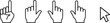 © Purple 2 - Computer mouse pointer and hand cursor icons