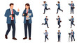 © Nathan - A collection of illustrations depicting male and female photographers or journalists in various poses, holding cameras and equipment.