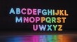 © Haseeb - Vibrant neon alphabet letters in colorful display
