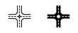 © mirqotin - Roundabout icon set with style outline and solid. vector simple elements for design and presentation.