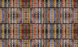© Roberto Sorin - a collection of vintage cassette tapes lined up neatly, showcasing a variety of colored plastic cases
