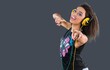 © BillionPhotos.com - Disco Beauty Afro woman with yellow headphones