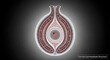 © SMZahid - Female gametophyte structure illustration showing detailed anatomy of reproductive cell with multiple layers and central nucleus on dark background