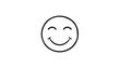© art - Simple Smiling Face Icon for Positive Emotions and Feedback.