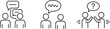 © JOLY - Simple line drawings of people communicating