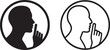 © MdShohidul - Premium silence quiet zone icon.