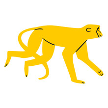 Yellow monkey | Free SVG
