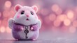 © MKS - A softly lit dreamscape frames a charming winged hamster clutching a vintage key