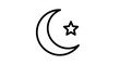 © Sendal - Islamic Crescent Moon and Star Icon Symbol