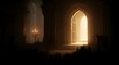 © Graphory - Easter sunday morning light shines through church doorway symbolizing hope and resurrection