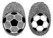 © Mago - Soccer ball combined with fingerprint patterns symbolizing identity and passion for football