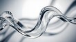 © M Graphix Zone - abstract swirling liquid water splash wave with reflections and highlights on a soft gray background high detail