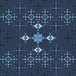 © Napat - Midnight blue nordic ethnic geometric seamless pattern, boho style, motif fabric, decorative design, textile print design, textile pattern, repeating pattern, indigo abstract
