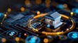 © savittree - Digital representation of financial institution with modern technology, illustrating banking and security concepts in a virtual environment