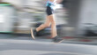 © pixfly - Dynamic motion blur of marathon runners, concept of pace and competition