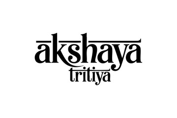  Decorative Vector Typography of Akshaya Tritiya – Elegant Indian Festival Lettering Design