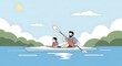 © monju - Father's day family fun on the water with kids