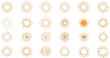 © Hossain - Sunburst and Sun Rays Icon Set Vintage Radiating Sunshine Symbols Decorative Vector Collection