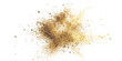 © ZenVectors - Dynamic golden brown powder explosion background with flying dirt particles and dramatic dust burst vector illustration