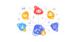 © Yudi - Centralized Business Network and Ecosystem Management. Flat Vector Illustration of Teamwork, Finance, and Organizational Structure.