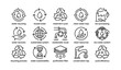 © Cali6ro - Water recycling and sustainability icons set illustrating eco-friendly processes