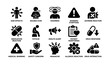 © Cali6ro - Medical warning icons: side effects, dizziness, health alerts, and safety concerns