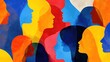 © shi - Diverse Silhouettes in Vibrant Colors for Social and Cultural Projects