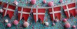 © BlackLion - Colorful celebration decoration with Danish flags and sweets on a bright background for a festive event in Denmark
