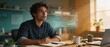 © soysuwan123 - A man working at a desk with digital holograms displaying analytics and 'AGENT: ACTIVE' above, suggesting AI or data analysis in a modern workspace.