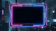 © GRAXO - Neon Frame with Cityscape at Night