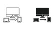 © SHAHRIYAR RASEL - Computer, Laptop, and Tablet Device Connectivity and Data Transfer Icons