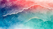 © PhotoArtHub - Aerial view of watercolor ocean with wave texture. Illustrates fluid movement and blending of colors, representing serenity and abstract nature concept