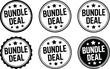 © MDBENJIR - Six Bundle Deal Stamp Icons with Stars and Grunge Texture illustration
