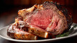 © Tahsin - A perfectly cooked prime rib roast with slices