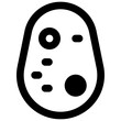 © Side Project - Potato. Outlined stroke vector icon with black-filled details.