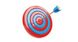 © HB - Bullseye Target with Blue Arrow, Success Concept