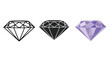 © Vecto Mama - Diamond Icons Set: Outline, Solid, Gem - Clipart, logo template - Vector icon set - Glyph and solid icon set - Icon vector - Flat Design Icon - line icon set - Silhouette icon - Logo vector