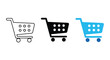 © Vecto Mama - Shopping cart icons set vector minimalist design - Clipart, logo template - Vector icon set - Glyph and solid icon set - Icon vector - Flat Design Icon - line icon set - Silhouette icon - Logo vector