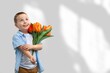 © BillionPhotos.com - Happy child hold flowers. Mothers day