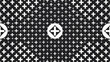 © Sattar - Black and white plus sign pattern with circular designs  seamless texture