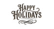© Khansa505 - Happy Holidays elegant typographic greeting card design.