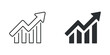© Masuda Akthar - Business growth chart arrow analytics icon in outline and solid silhouette style. Vector illustration.