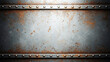 © Alam - Rusty metal panel with signs of wear and corrosion along the edges