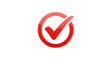 ©  Creative 025 - A red checkmark in a circle on a black background