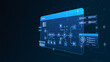 © Fardived - AI workflow automation artificial intelligence. ai agent network diagram machine learning node user, flow process, API integration and automation system.