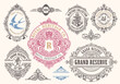 © bow - Vintage typographic decorative ornament design elements set vector illustration